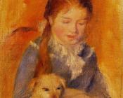 Girl with a Dog - 皮埃尔·奥古斯特·雷诺阿
